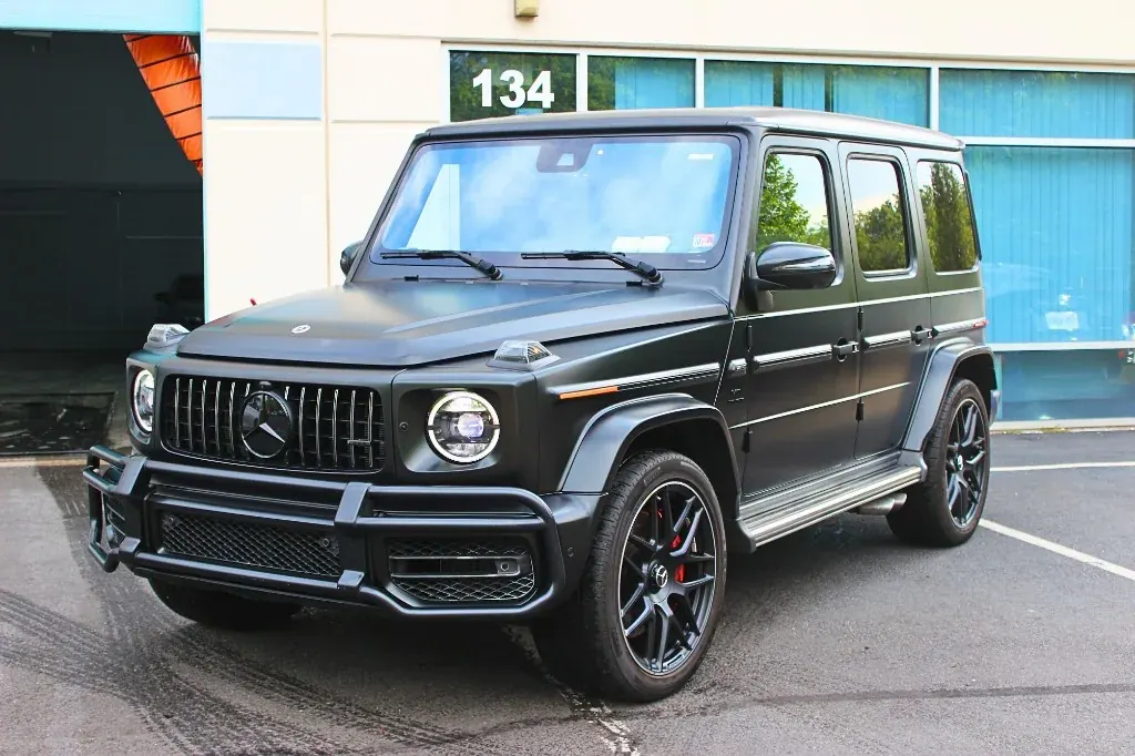 Mercedes G-Wagon with matte paint protection film outside Deluxe Paint Protection