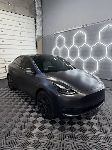 Tesla Model Y in matte charcoal PPF